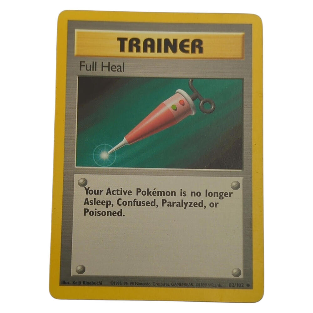 Pokemon TCG Full‎ Heal 1st Edition Shadowless Base Set - 82/102 Trainer LP